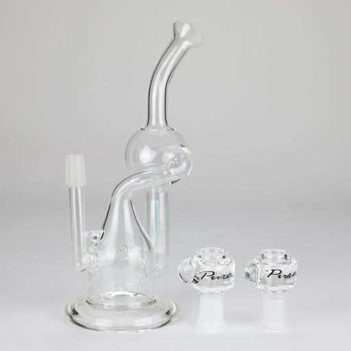 Pure Glass | 8" Infinity Recycler 2 - Flower and Dab_1