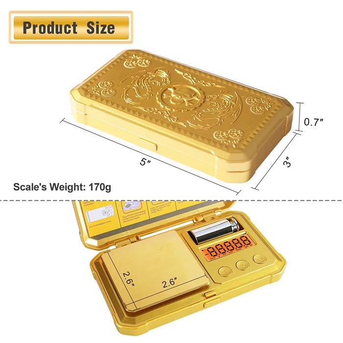 Fuzion | 24K-50 Gold 50g*0.001g Mini Scale With 50g Weight | Jupiter Grass