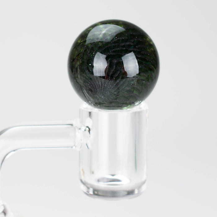 Shine Glassworks | Latticino Marble Carb Cap - Made in Canada | Jupiter Grass