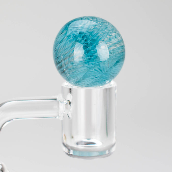Shine Glassworks | Latticino Marble Carb Cap - Made in Canada | Jupiter Grass