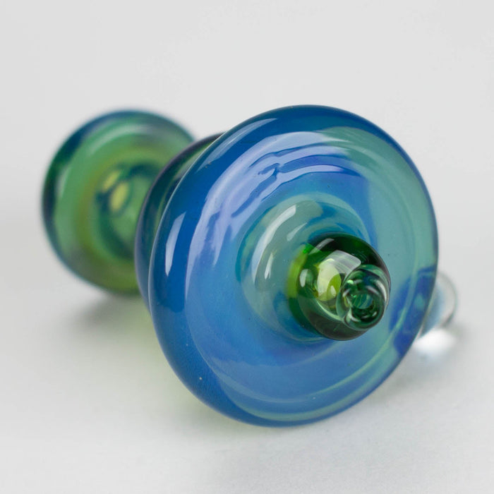 Shine Glassworks | Fume Coloured Carb Cap with Micro Opal - Made in Canada | Jupiter Grass