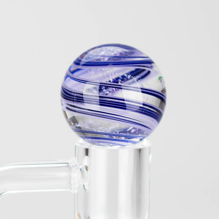 Shine Glassworks | Dicrhoic Swirl Carb Cap marble-Made in Canada | Jupiter Grass