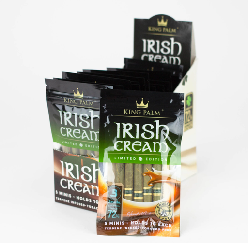King Palm | Irish Cream 5 Mini Hand-Rolled with flavor tips Pack of 15 [SMK982] | Jupiter Grass