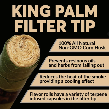 King Palm | Mini Rolled with flavor tips New Flavours - 20 pouches Display [SMK983] | Jupiter Grass