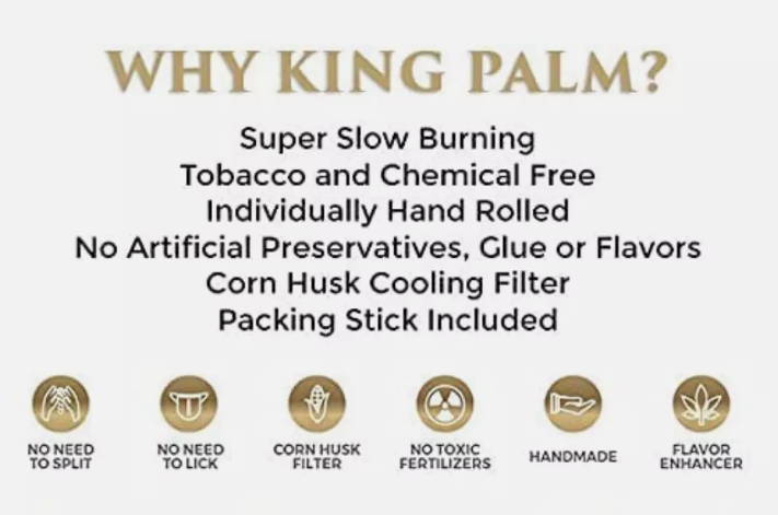 King Palm | Flavor Terpene-Infused Tips Box of 50 Pack [SMK986] | Jupiter Grass