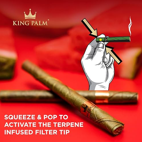 King Palm | Flavor Terpene-Infused Tips Box of 50 Pack [SMK986] | Jupiter Grass