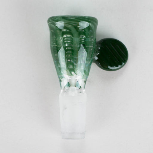 Shine Glassworks | Raked flare 14mm bowl with handle - Made in Canada | Jupiter Grass