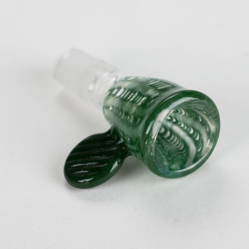 Shine Glassworks | Raked flare 14mm bowl with handle - Made in Canada | Jupiter Grass