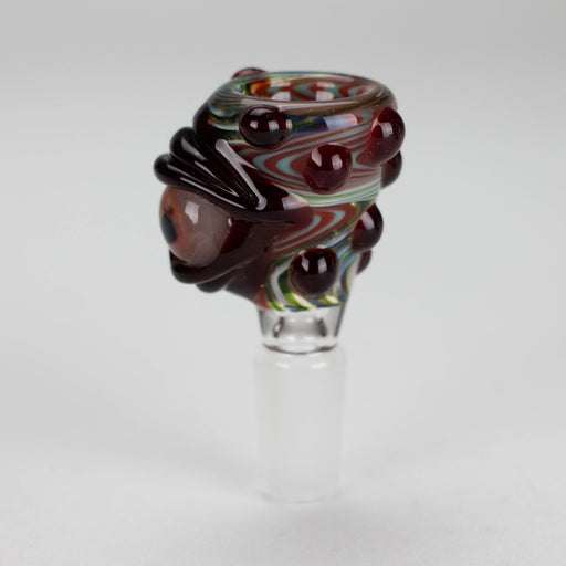 Shine Glassworks | Wigwag Eye 14mm Bowl - Made in Canada | Jupiter Grass