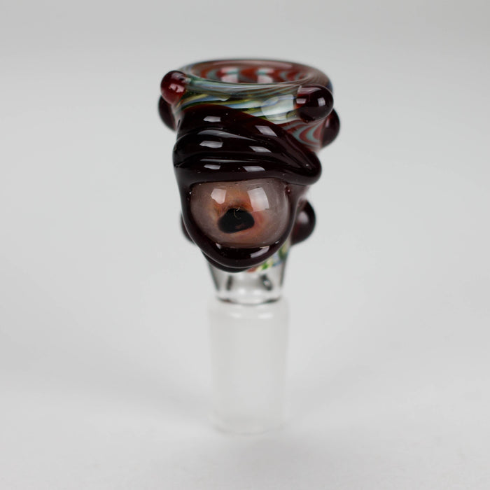 Shine Glassworks | Wigwag Eye 14mm Bowl - Made in Canada | Jupiter Grass