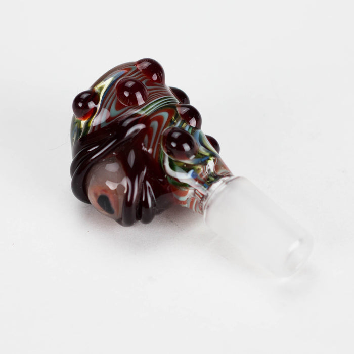 Shine Glassworks | Wigwag Eye 14mm Bowl - Made in Canada | Jupiter Grass