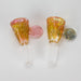 Shine Glassworks | Fumed Honeycomb flare 14mm bowl with handle - Made in Canada | Jupiter Grass