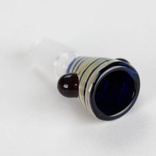 Shine Glassworks | Wrapped colour tubing 14mm Flare Bowl - Made in Canada | Jupiter Grass