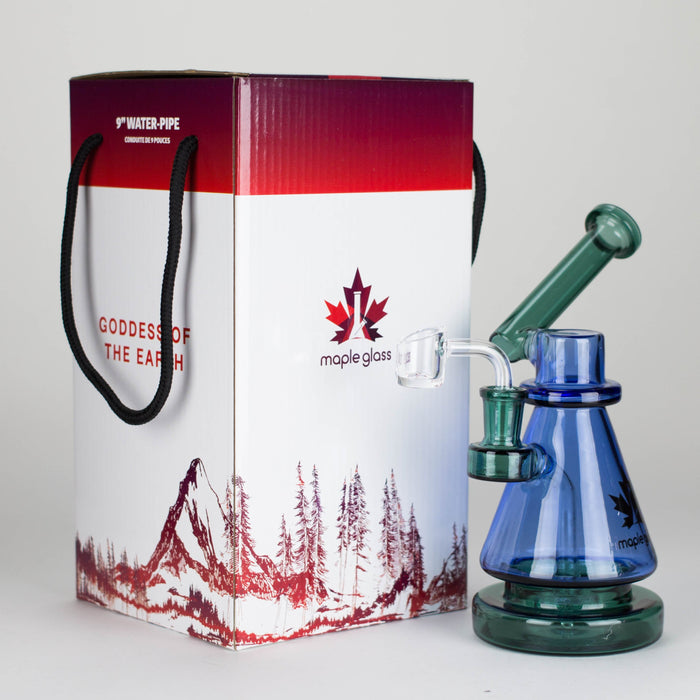 Maple Glass | 9" Goddess of The Earth Series Glass Dab Rig | Jupiter Grass