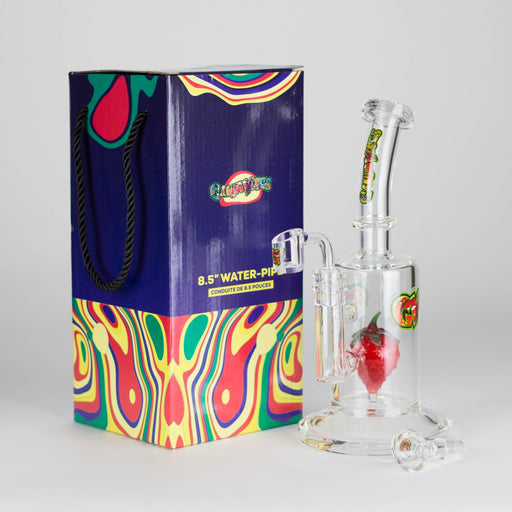 Ganjavibes | 8.5 inches Strawberry perc Waterpipe & Dabrig with Quartz Banger | Jupiter Grass