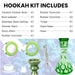 Zebra | 21" Smoke Wild West Gun 2-Hose Hookah | Jupiter Grass
