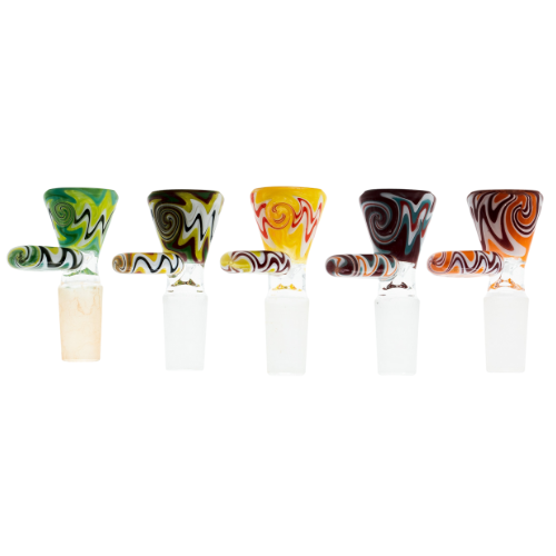 Medusa | Glass Wigwag Bowl Pack of 2 - Assorted Colours | Jupiter Grass