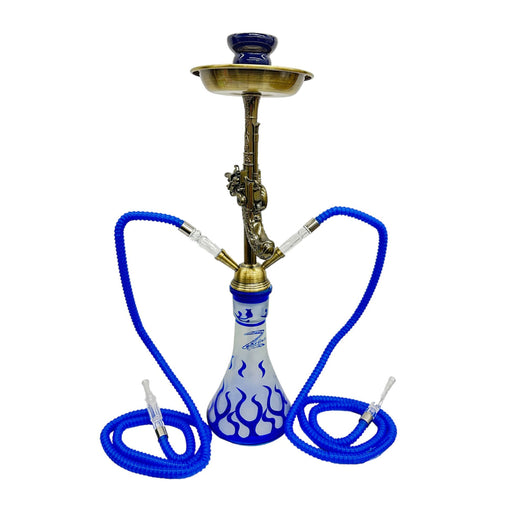 Zebra | 21" Smoke Wild West Gun 2-Hose Hookah | Jupiter Grass