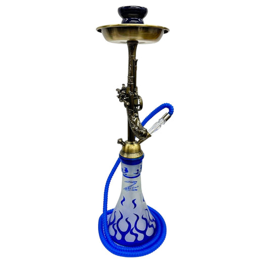 Zebra | 21" Smoke Wild West Gun Single Hose Hookah | Jupiter Grass