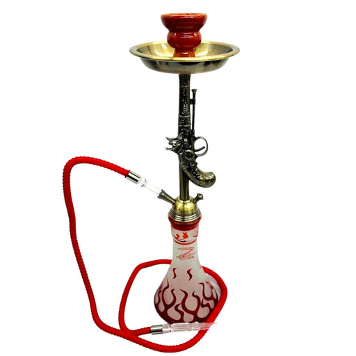 Zebra | 21" Smoke Wild West Gun Single Hose Hookah | Jupiter Grass