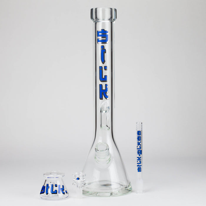 Silk Glass | 17" 10mm Thick Beaker Glass Bong with Accessories – Premium Gift Set | Jupiter Grass
