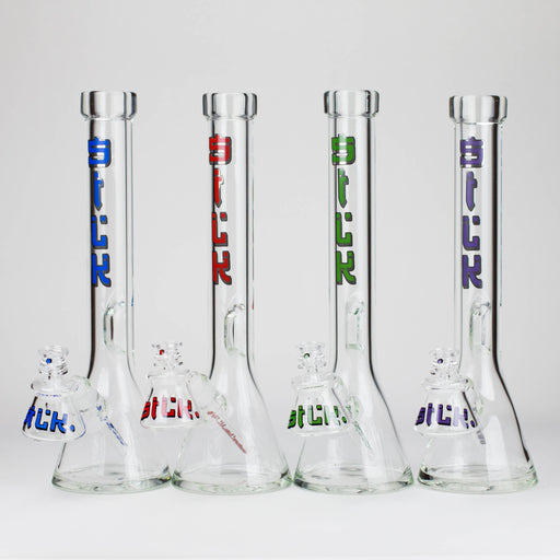 Silk Glass | 17" 10mm Thick Beaker Glass Bong with Accessories – Premium Gift Set | Jupiter Grass