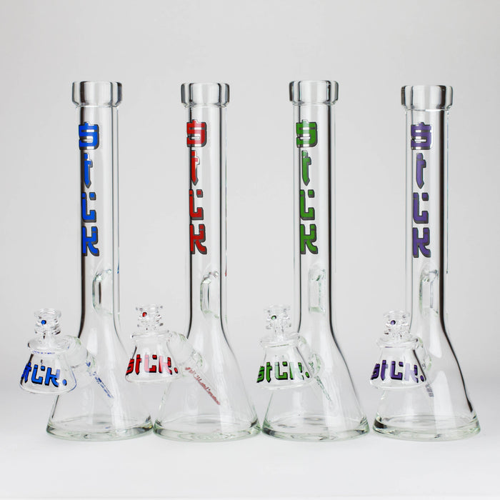 Silk Glass | 17" 10mm Thick Beaker Glass Bong with Accessories – Premium Gift Set | Jupiter Grass