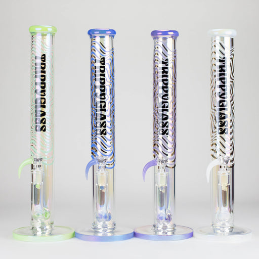 Trippy Glass | 17" Holographic Double Inline  Straight Tube Glass Bong | Jupiter Grass