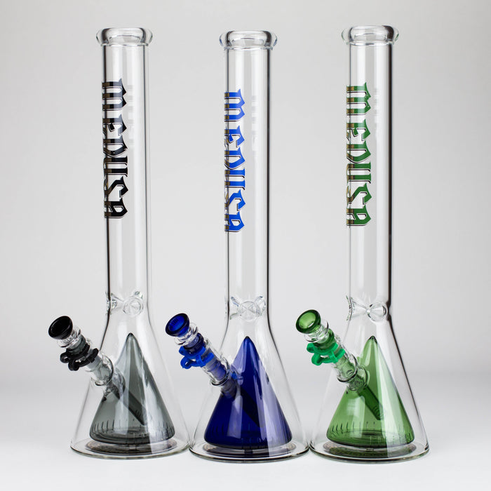 Medusa | 18" Glass Beaker Bong with Cone Perc | Jupiter Grass