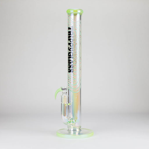 Trippy Glass | 17" Holographic Double Inline  Straight Tube Glass Bong | Jupiter Grass