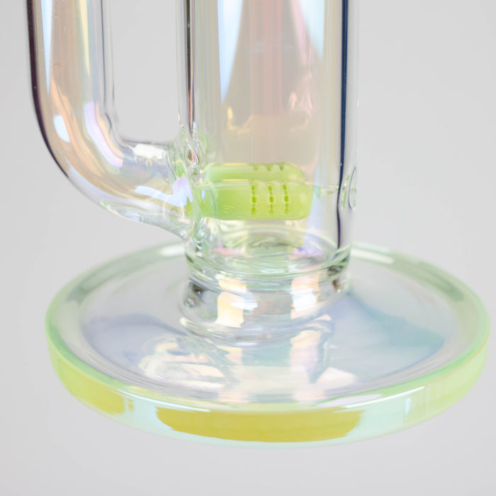 Trippy Glass | 17" Holographic Double Inline  Straight Tube Glass Bong | Jupiter Grass