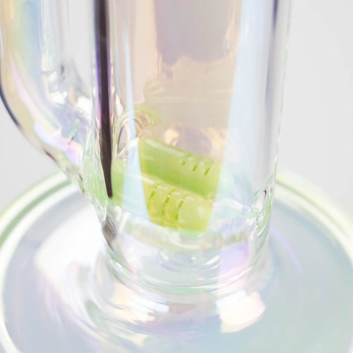 Trippy Glass | 17" Holographic Double Inline  Straight Tube Glass Bong | Jupiter Grass