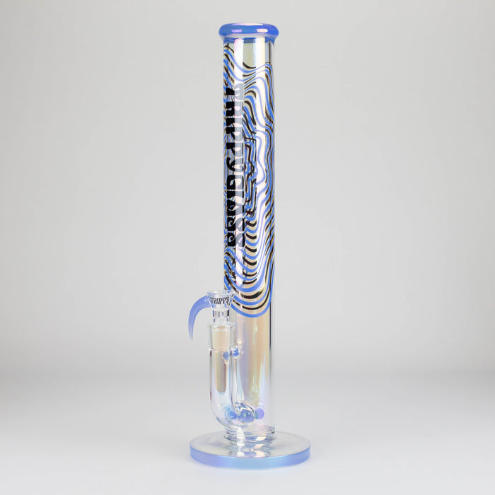 Trippy Glass | 17" Holographic Double Inline  Straight Tube Glass Bong | Jupiter Grass
