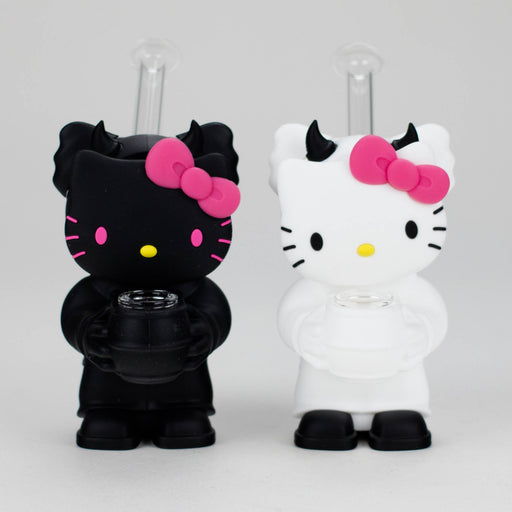 5.5" Devil Kitty Silicone Water Pipe-Assorted [YS-389] | Jupiter Grass