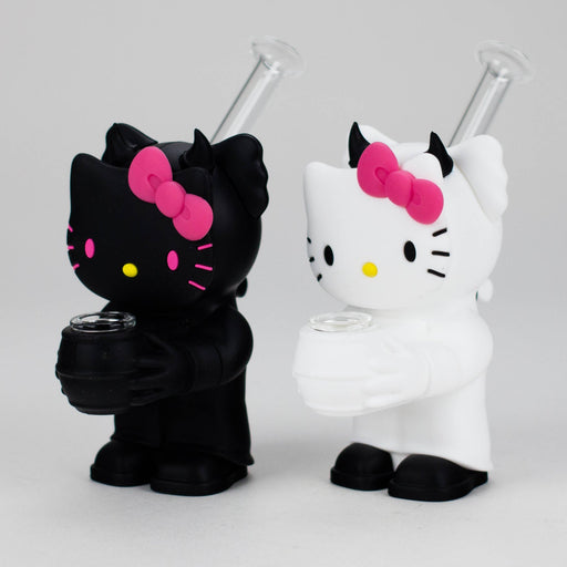 5.5" Devil Kitty Silicone Water Pipe-Assorted [YS-389] | Jupiter Grass