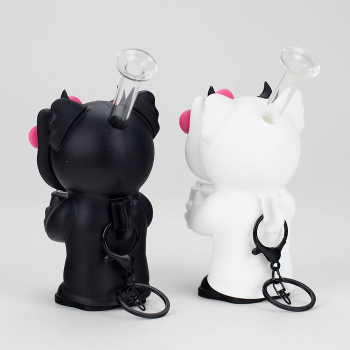 5.5" Devil Kitty Silicone Water Pipe-Assorted [YS-389] | Jupiter Grass