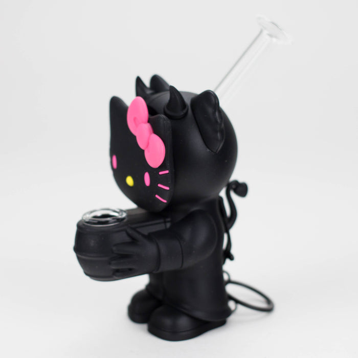 5.5" Devil Kitty Silicone Water Pipe-Assorted [YS-389] | Jupiter Grass