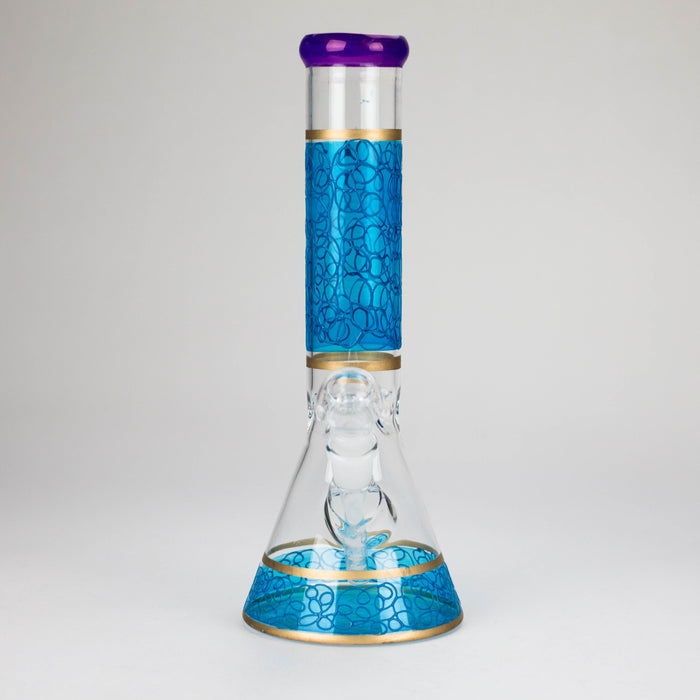12" Printed beaker glass water bong-Assorted | Jupiter Grass