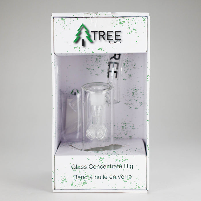 Tree Glass | 9" Glass Rig Cluster Perc with Banger | Jupiter Grass