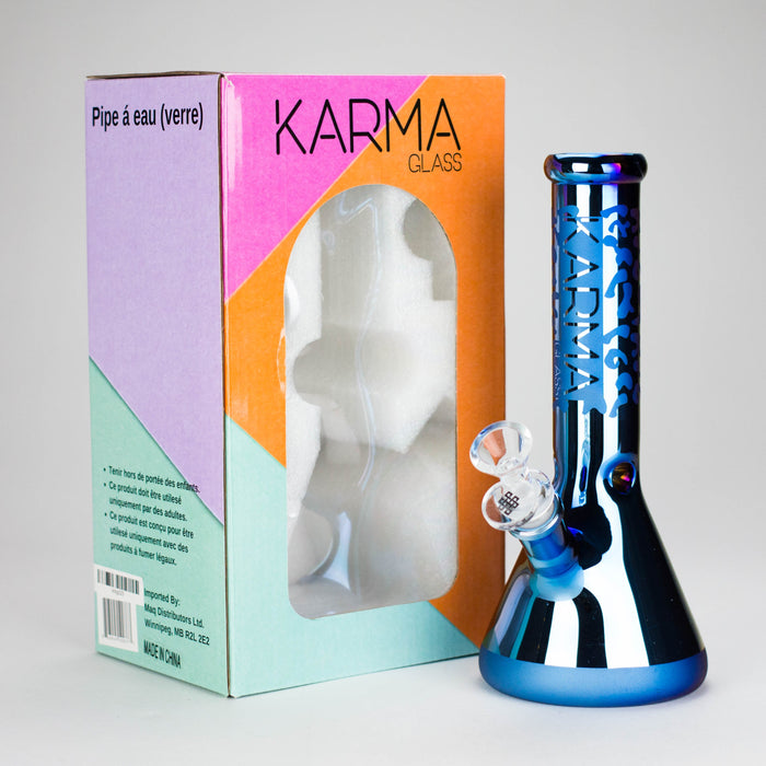 Karma | 9" Beaker Blue Metallic Glass Bong | Jupiter Grass
