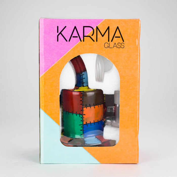 Karma | 6" Patches Design Inline Glass Dab Rig | Jupiter Grass