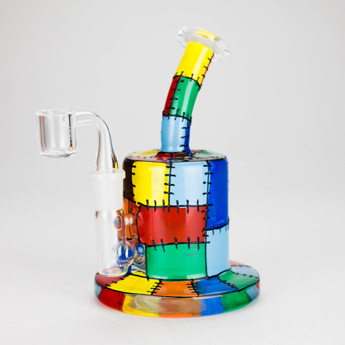 Karma | 6" Patches Design Inline Glass Dab Rig | Jupiter Grass