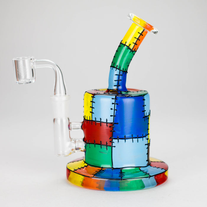 Karma | 6" Patches Design Inline Glass Dab Rig | Jupiter Grass