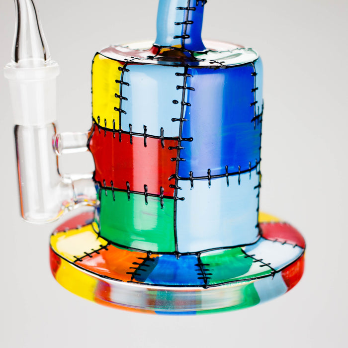 Karma | 6" Patches Design Inline Glass Dab Rig | Jupiter Grass