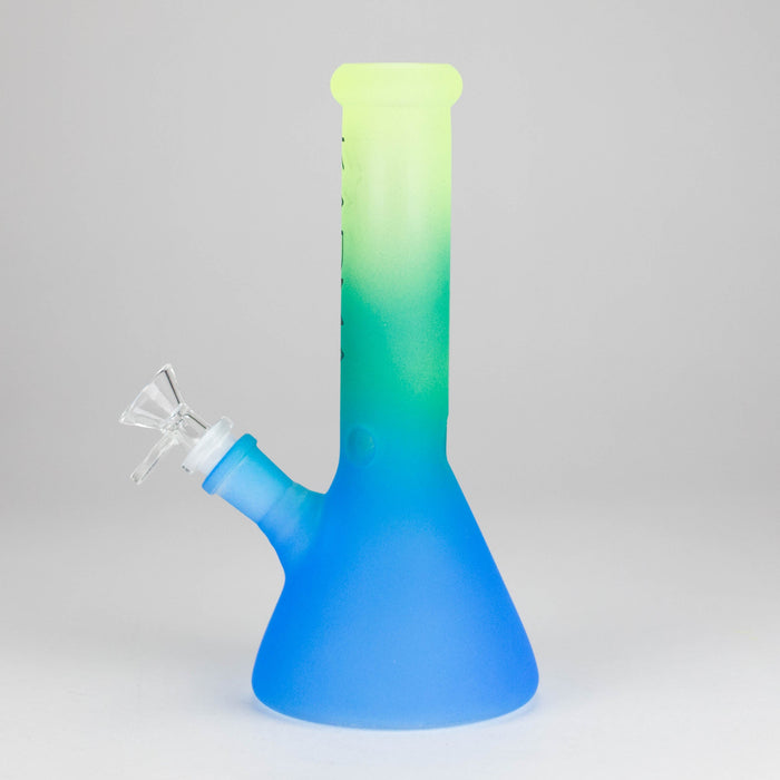 Karma | 9" Beaker 3 Toned Frosted Glass Bong | Jupiter Grass