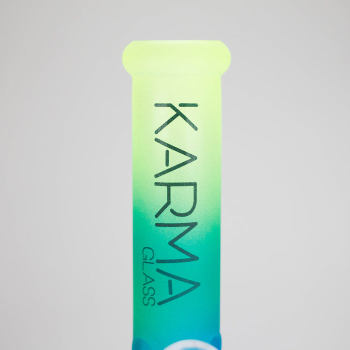 Karma | 9" Beaker 3 Toned Frosted Glass Bong | Jupiter Grass
