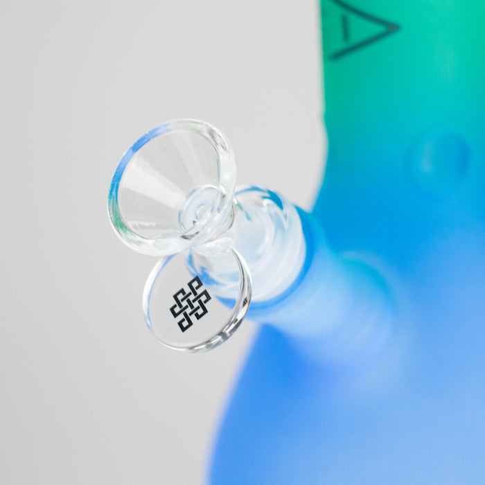 Karma | 9" Beaker 3 Toned Frosted Glass Bong | Jupiter Grass