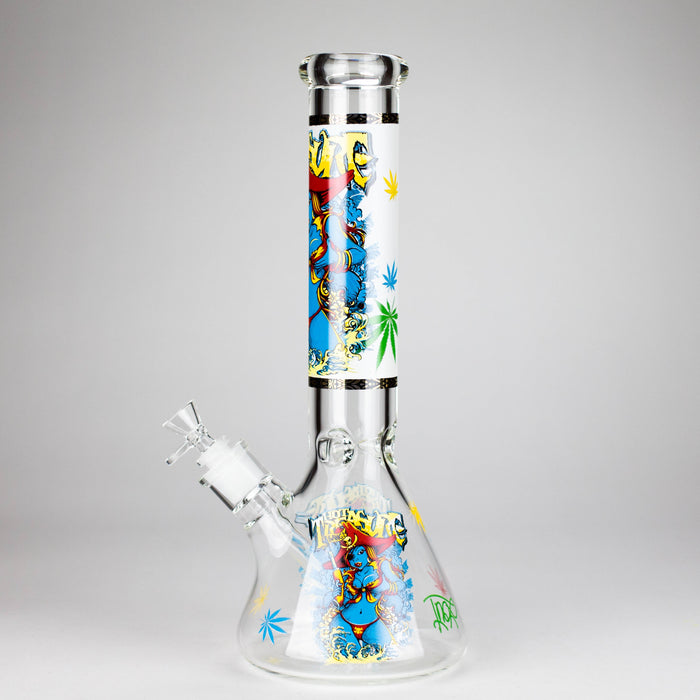 14" 7 mm Glass Bong With Pirate Design | Jupiter Grass