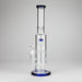 15" Color accented glass water bong with Double Perc | Jupiter Grass