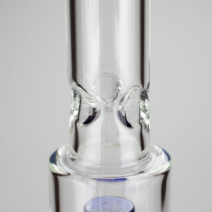 15" Color accented glass water bong with Double Perc | Jupiter Grass
